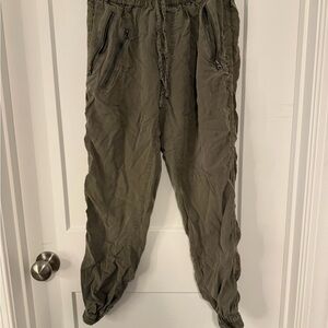 Fate Olive Cargo Jogger Pants